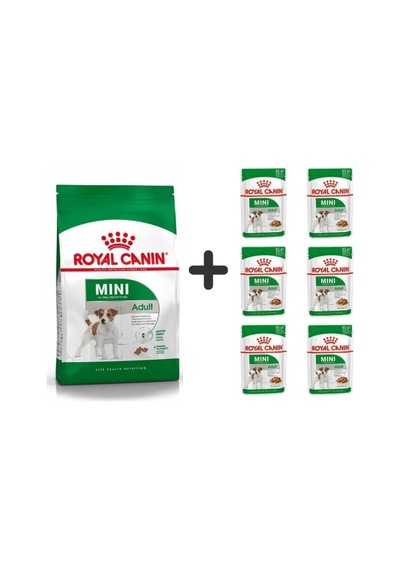 Mini Adult Köpek Maması 2 Kg + 6 Adet Yaş Mama