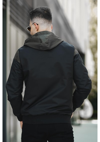 Oksit Believe Baskılı Suya Dayanaklı Slim Fit Erkek Mevsimlik Mont Yağmurluk 001