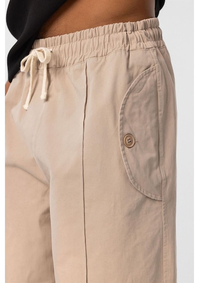 Vamos Bağcıklı Baggy Gabardin Pantolon Bej
