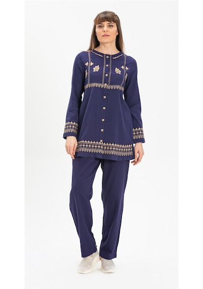 Eliş Şile Bezi Şile Bezi Unisex Şalvar Pantolon Mor Mor
