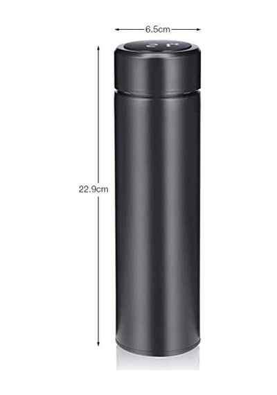 Ayrex Mobee Siyah Dokunmatik Ekranlı Sıcaklık Göstergeli Demleme Üniteli Vakum Pedli Akıllı Termos 480 Ml Genel