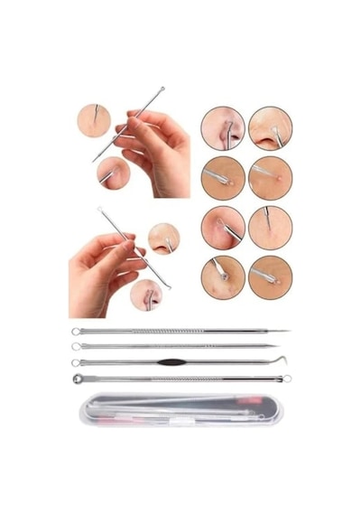 Siyah Nokta Temizleyici Set, Paslanmaz Çelik, 4 Parça