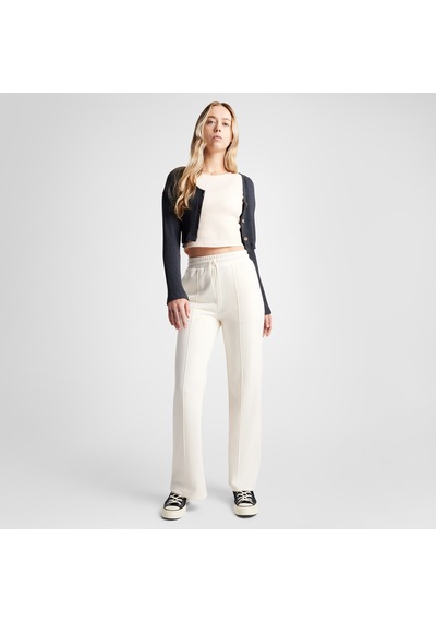 Converse Wide-leg French Terry Kadın Krem Eşofman Altı