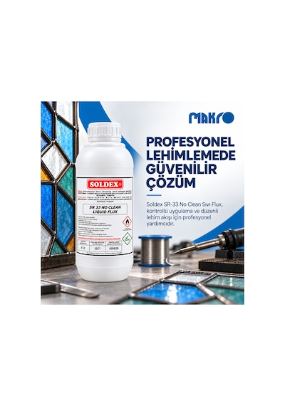 Soldex Sr-33 No Clean Sıvı Flux Lehim Suyu 1 L