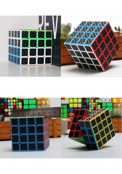 4x4 Fiber Karbon Qy Speed Zeka Küpü Akıl Küpü Rübik Küp