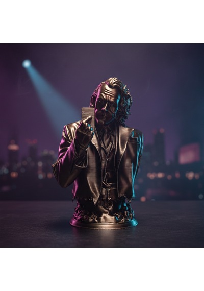 Joker Karakter Biblo - 3d Yazıcı Tasarımı Özel Seri Sinema Figürü 10x6,3 Cm