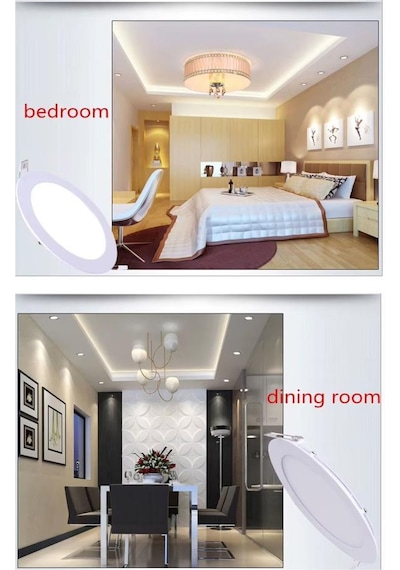 12w Slim Led Panel Sarı 3200k Sıvı Altı Gömme Spot Lamba Sarı Işık