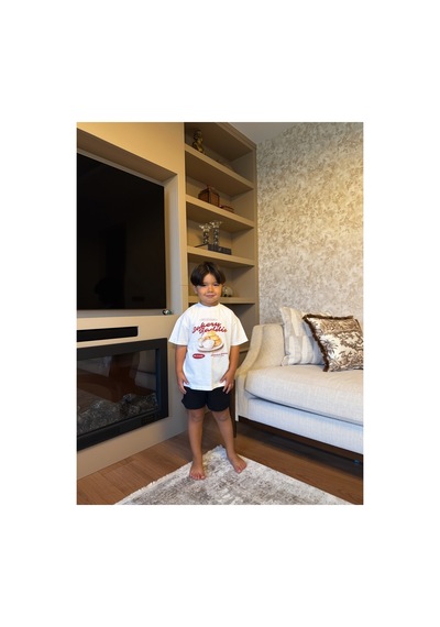 Poala Kids Bakery Oversize Tshirt Beyaz