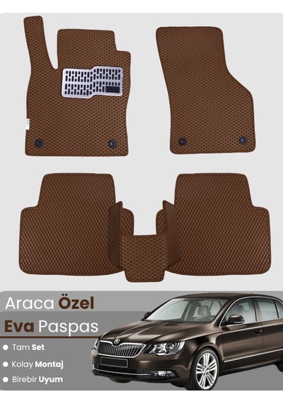 Skoda Superb 2008-2015 Uyumlu Eva Paspas Tam Set Oto Paspas,araca Özel,kolay Montaj 685