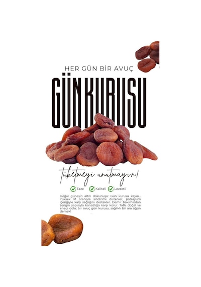 Günkurusu Kayısı 250 G - Doğal, Katkısız, Yoğun Aromalı İlka