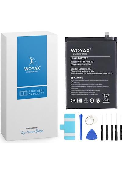 Woyax By Deji Xiaomi Redmi Note 13 Premium Batarya Bn5p