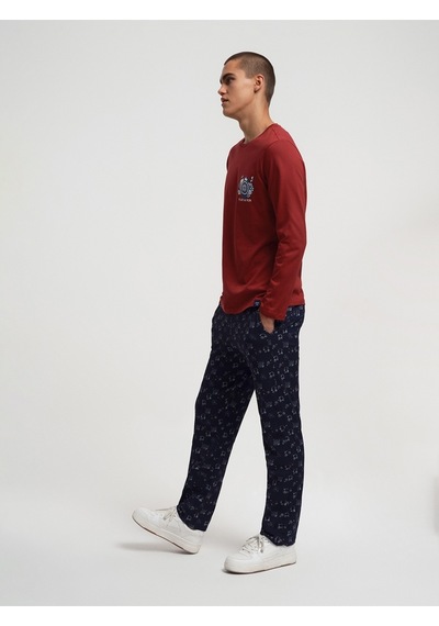 Regular Fit Erkek Pijama Bordo