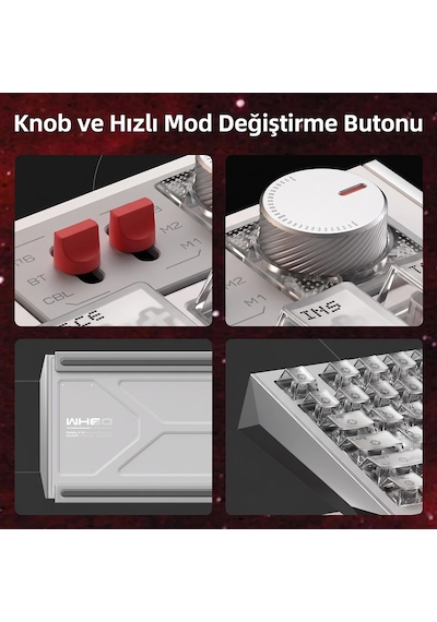 Nuphy Wh80 Tri-mode Hall Effect Manyetik Oyuncu Klavyesi