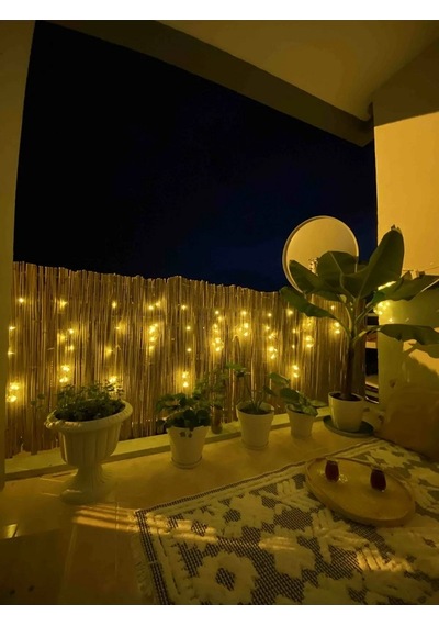 90 Cm X 7 Metre Kamış Hasır Çit - Balkon Demiri Örtüsü Ve Rüzgar Kesici Tam Ölçü