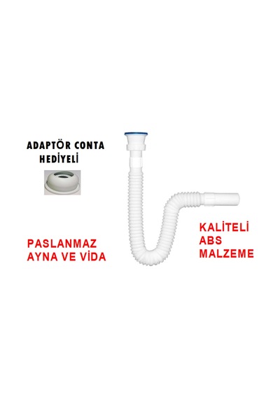 Özbest Körüklü Lavabo Sifonu Paslanmaz