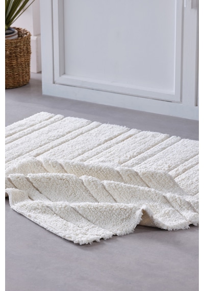 Doquhome Pera Banyo Paspası Krem 60x100cm Krem