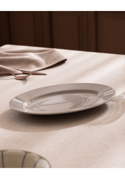 Madame Coco Nuit Kayık Tabak - Gri - 25 Cm 8684427205709