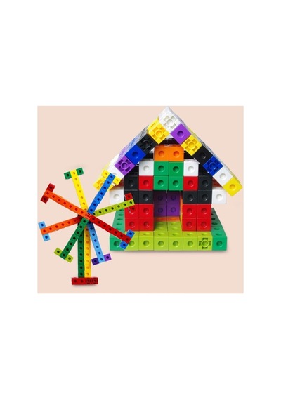 Geçmeli Birim Küpler - Snap Cubes - Matematik Küpleri - Akıl Küpleri - 50 Parça - 2x2x2 Cm