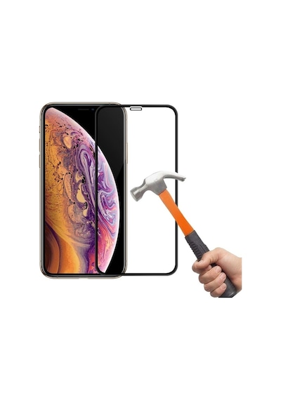 Apple Uyumlu iPhone 11, Pro Ve Max 5D Tam Kaplayan Ekran Koruyucu Kırıl