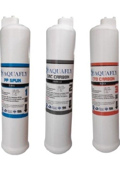 AQUA FLY Üstten Giriş Çıkışlı 3Llü Su Arıtma Cihazı Filtresi Hf, Hsf Çubuk Filtre AQUA FLY Üstten Giriş Çıkışlı 3Llü Su Arıtma Cihazı Filtresi Hf, Hsf Çubuk Filtre