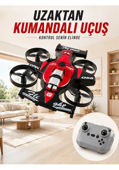 4 Pervaneli Rc Drone Uzaktan Kumandalı 360 Derece Dönüşlü Akrobatik Uçan Oyuncak