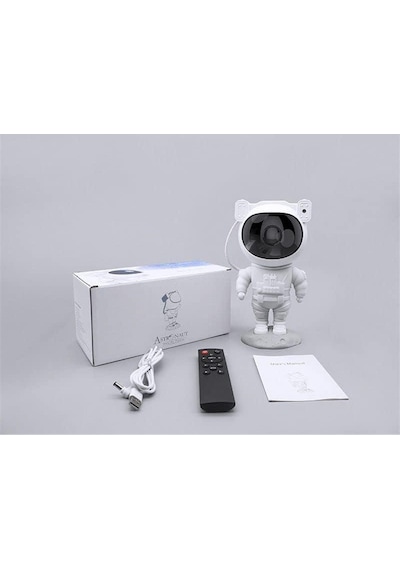 Çocuklara - 973 - Özel Projeksiyon Astronot Lamba - Flzdgnkr - Speaker Sevimli