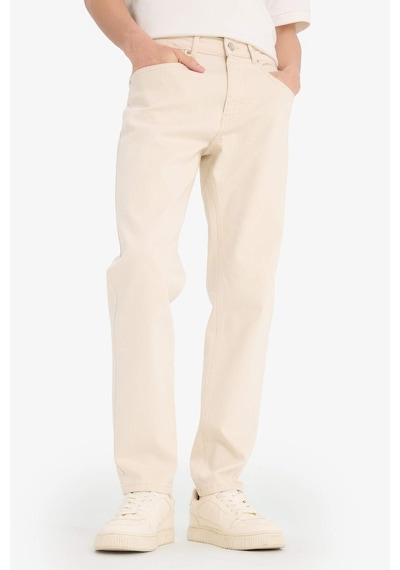Defacto Slim Tapered Fit Dar Paça Jean Pantolon C9743ax25aubg714 Bej