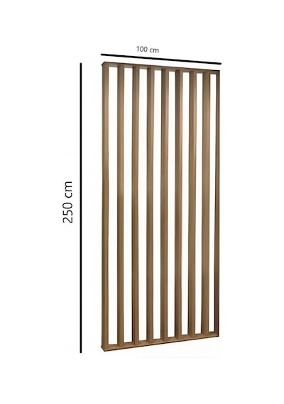 100cm X 250cm Masif Ahşap Çıtalı Paravan Oda Ayırıcı Seperatör Duvar Dekor 100cm X 250cm