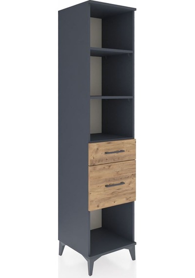 Hyperion Dolap 3 Raflı 2 Çekmeceli 44x44x195 Antrasit-çam Antrasit