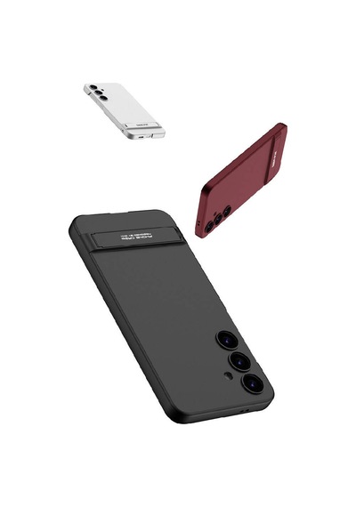 Galaxy S24 Kılıf Uzaklarda Arama Kamera Korumalı Dikey Standlı Ays Kılıf Koyu Yeşil