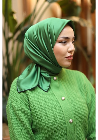 Silk Home Düz Micro Saten Eşarp 28013-14 Siyah