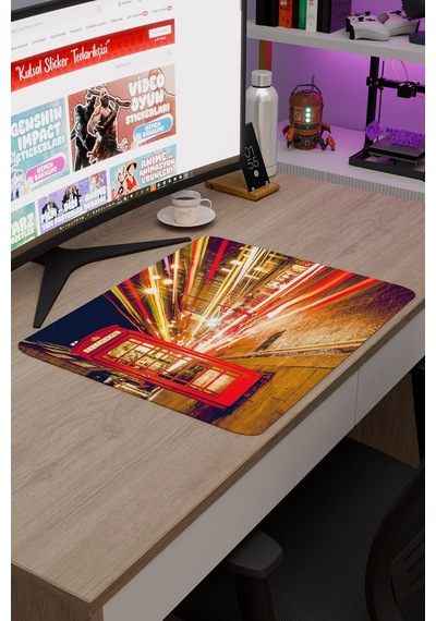 London Londra İngiltere 2 V3 48x40 Xl Gaming Kauçuk Kaymaz Taban Mouse Pad Fare Altlığı