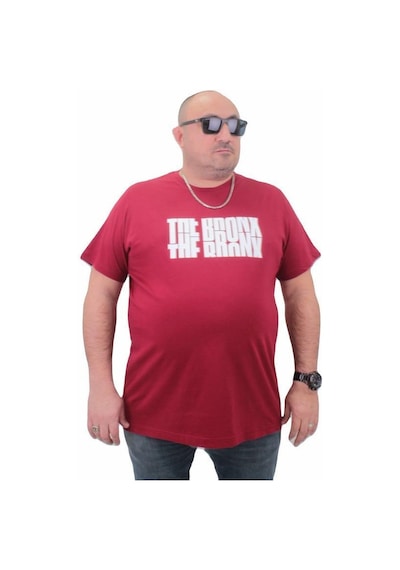 Starbattal Erkek Büyük Beden Sıfır Yaka Tişört The Bronx 23174 Bordo-Bordo