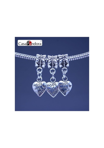 'made With Love' Charm, Charm Bileklik Uyumlu Gümüş Gümüş