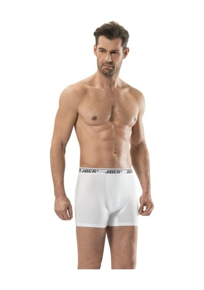Jiber Erkek 6 Lı Ekonomik Paket Pamuk Likralı Strech Boxer 156 Beyaz