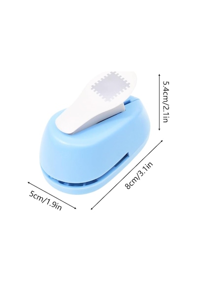 Ofisinn Pul Şekilli Kare Delgeç Tasarım Scrapbooking Malzemesi 2x1,8 Cm Mavi