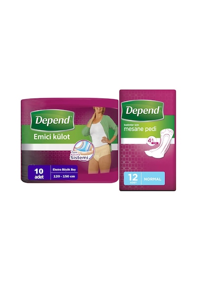 Depend Emici Külot Lohusa Pedi Xl - Kadın 10 Adet +mesane Pedi XL