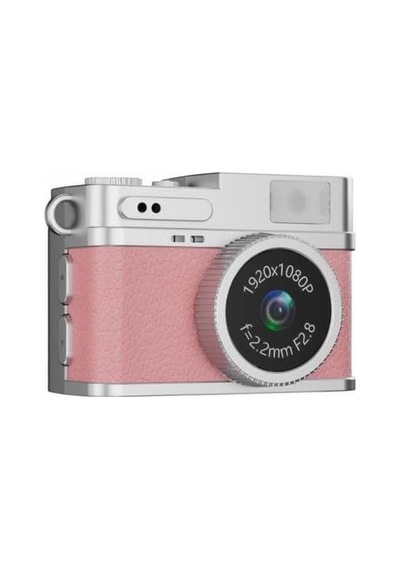 Mini Dijital Kamera Selfie Video Vlog Kamerası Mini Anahtarlık 1080p Cmr35 Pembe Çok Renkli