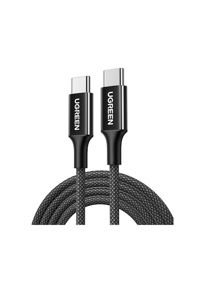 Ugreen Usb-c 60w 3a Qc Pd Örgülü Hızlı Şarj Kablosu, 2 Metre, Siyah, 65245