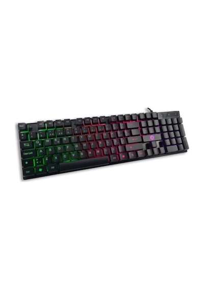 Dexim DKA004 KBL322 Usb Kablolu RGB Led Işıklı Oyuncu Q Klavye