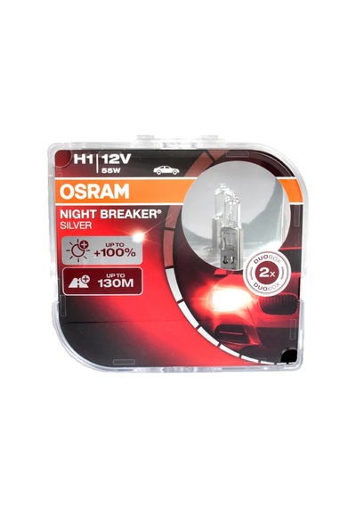 Osram 12vx55w H1 %100 Nıght Breaker Sılver Lambaları Seti 241646568
