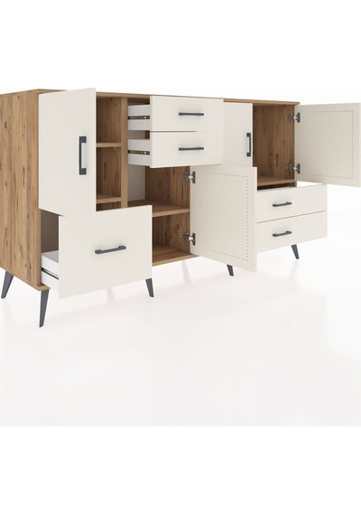 Hyperion Konsol 4 Raflı 5 Çekmeceli 4 Kapaklı 176x44x99 Çam-aytaş Çam-aytaşı Hyperion Konsol 4 Raflı 5 Çekmeceli 4 Kapaklı 176x44x99 Çam-aytaş Çam-aytaşı
