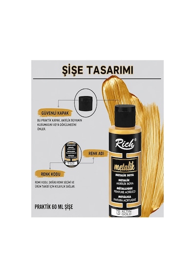 Rich Mastermix Akrilik Boya 12 Renk 60 Ml 1 Paket Metalik Renkler Akrilik Boya 12 Li Profesyonel Tuval Canvas Boyası Çok Renkli Rich Mastermix Akrilik Boya 12 Renk 60 Ml 1 Paket Metalik Renkler Akrilik Boya 12 Li Profesyonel Tuval Canvas Boyası Çok Renkli