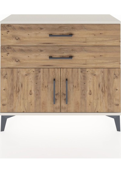Arges Şifonyer Tek Raflı 2 Çekmeceli 2 Kapaklı 88x30x80 Aytaş... Aytaşı