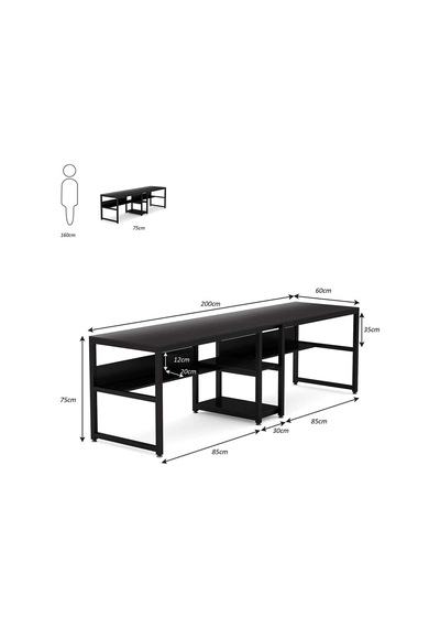 Zizuva Zizuva Tasarım Kitaplıkla Bölmeli Modern 2 Kişilik Çalışma Masa (541023960) Zizuva Zizuva Tasarım Kitaplıkla Bölmeli Modern 2 Kişilik Çalışma Masa (541023960)
