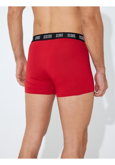 Koton 3'lü Boxer Seti Spor Baskılı Çok Renkli Pamuklu Siyah 5wlm90030mk Siyah