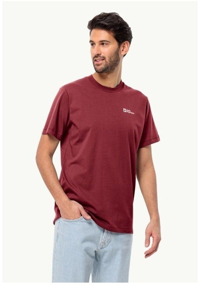 Jack Wolfskin Essential T M Erkek T-shirt-bordo Bordo