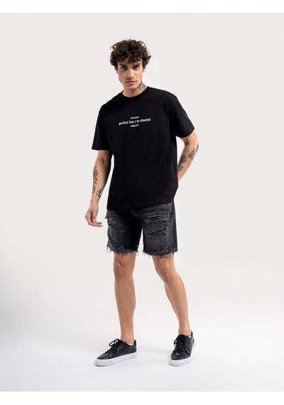 LOFT Loose Fit Erkek Tshirt K.kol Lf2035370 Q1.v1 Siyah