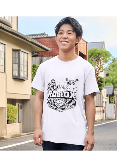 Alpşan Ticaret Roblox Tişört Çocuk T-shirt Roblox Yetişkin Unisex Tişört Beyaz