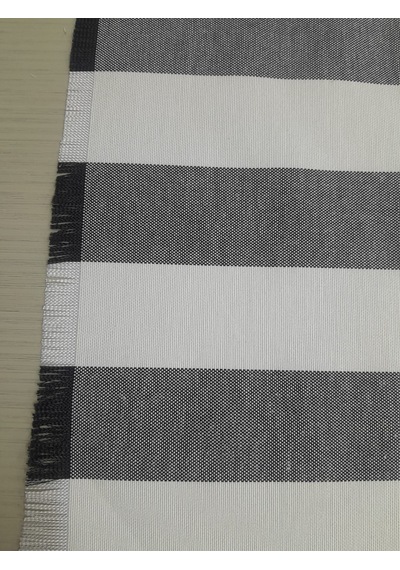 Polycotton Antrasit Çizgili Katlamalı Perde Antrasit - Bej